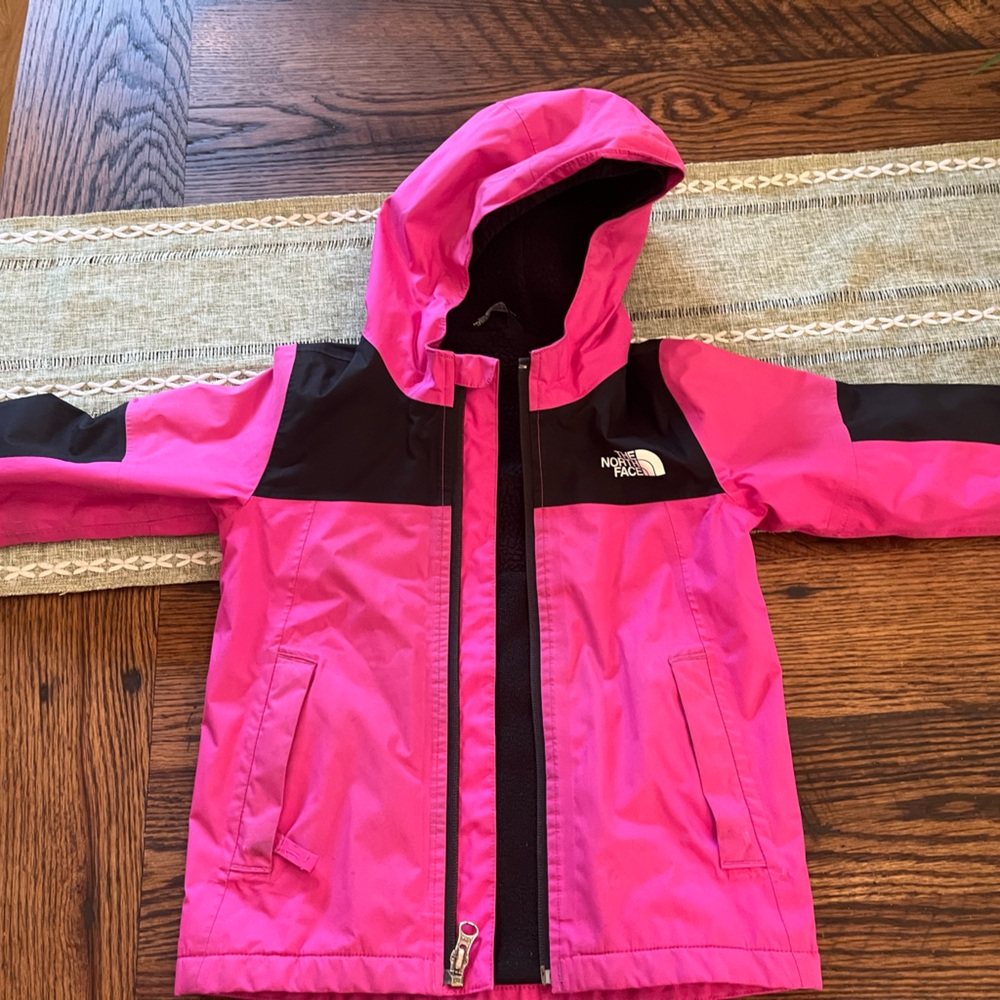 The North Face Warm Storm Jacket Kids Size 4T Fuchsia and Black Coat